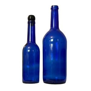Vintage John Harvey’s Cobalt Blue Bottles